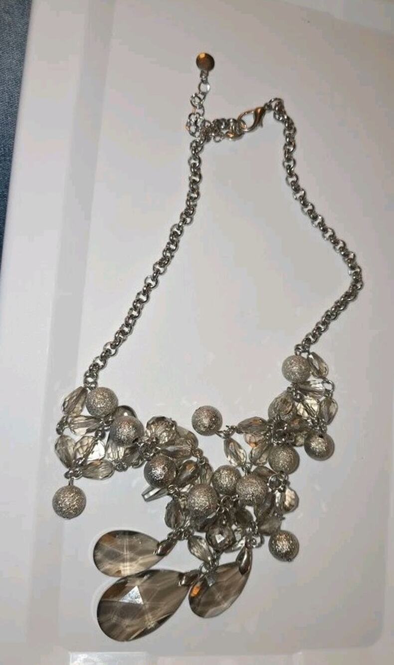 Alfani Statement Necklace with Beaded Clusters